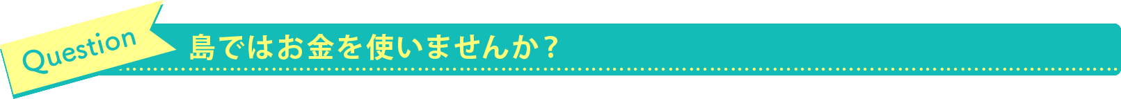 島ではお金を使いませんか？