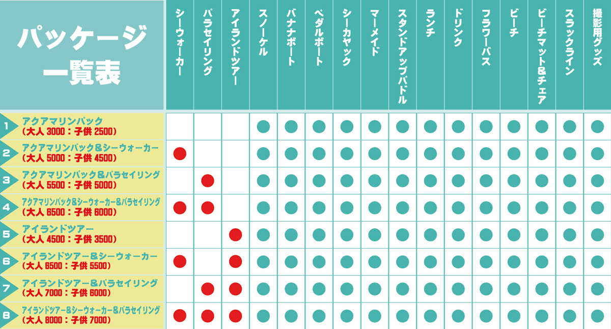 パッケージ表